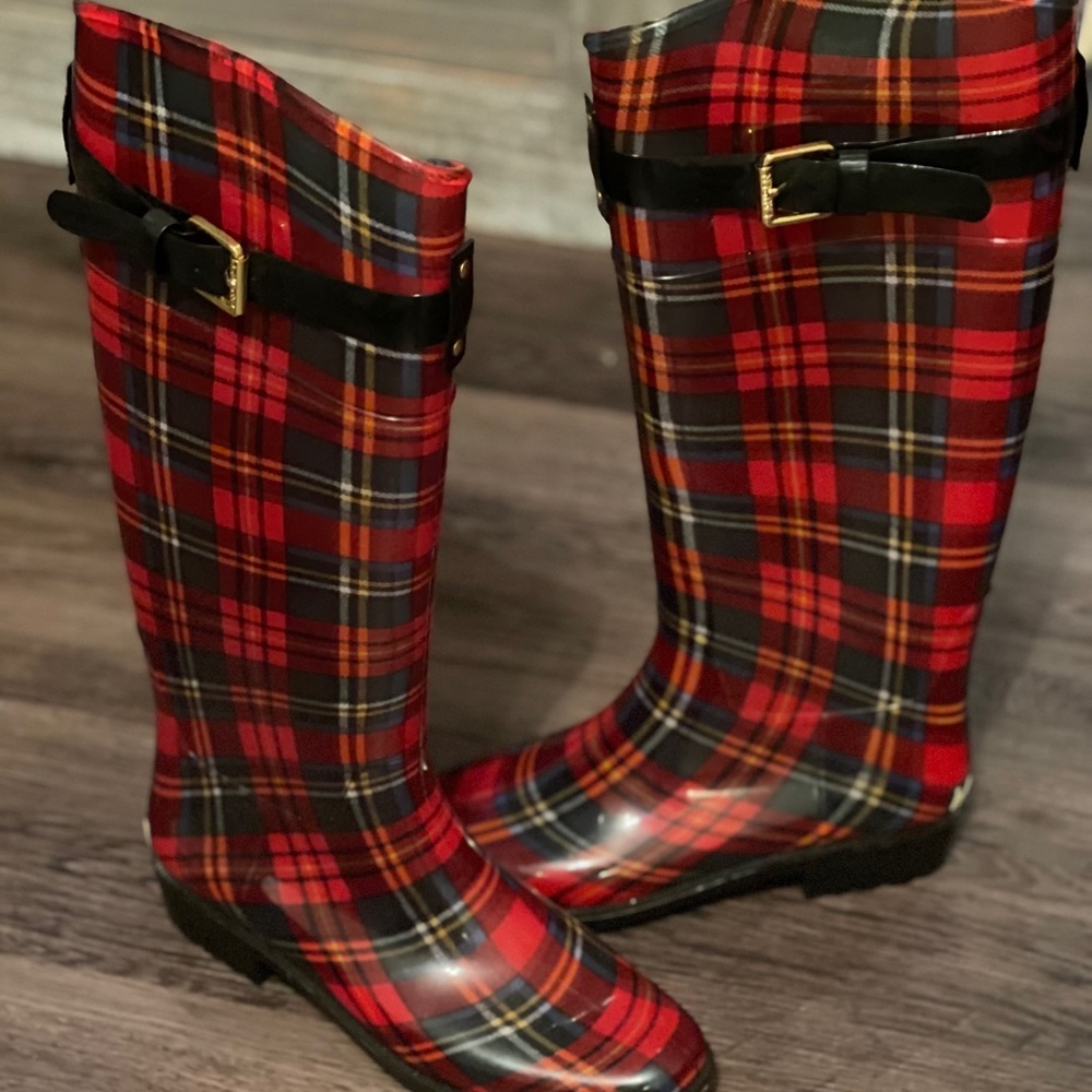Ralph Lauren Plaid Rain Boots